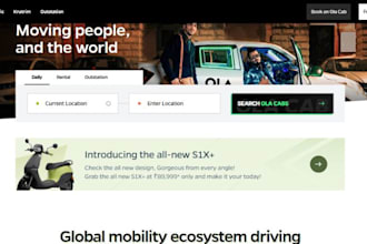 develop taxi booking webite rideshare app uber app car rental app