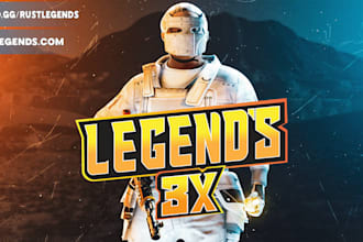 design rust game logo and banners