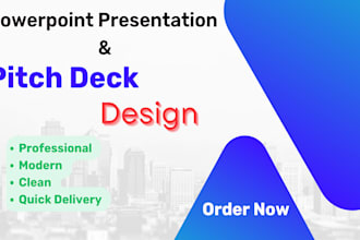 design investor pitch deck for startup and business