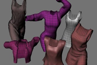 make 3d second life model, realistic fashion 3d clothing