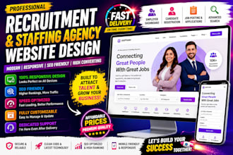 build staffing agency website, healthcare agency website, recruitment website