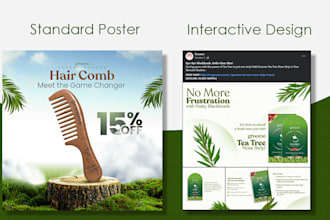 visualize social media poster design for you