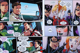 do comic book illustration, comic page, comic panel, graphics novel