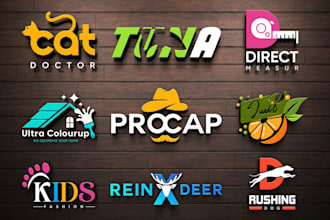 create modern minimalist 3d memorable logo design