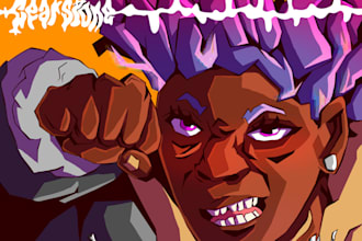 create an icon illustration of your favorite game or anime character