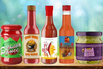 label, logo for sauce,seasoning,spice,dips, salsa,rub,pepper,jar,food,BBQ,pikliz
