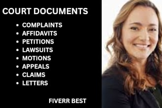 be your civil litigation lawyer and help you write complaints, lawsuits, motions