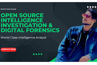 be your private osint investigator on any target