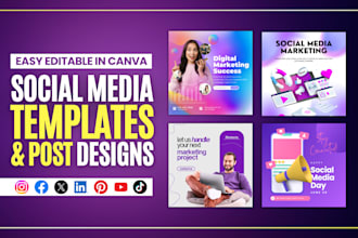 design or redesign social media posts, ads, flyers using canva