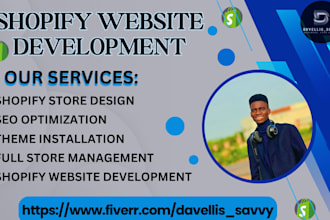 design shopify store or shopify website development, shopify dropshipping store