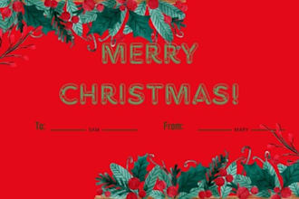 design a christmas card, greetings card, christmas video