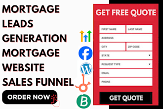generate mortgage leads mortgage website mortgage lead funnel for mortgage loan
