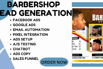 barbershop lead hair saloon lead barbershop facebook ads google ads you tube ads