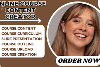 do online course content, lesson plan, course curriculum for e learning website