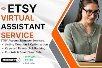 do etsy account manager, listing, keywords, PPC, SEO for etsy