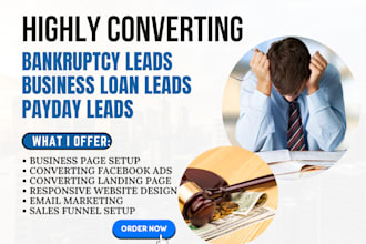 generate bankruptcy lead business loan website student loan lead payday loan