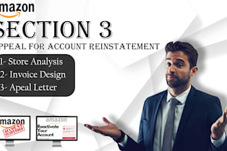 handle section 3 amazon account reinstatement and write the poa to amazon