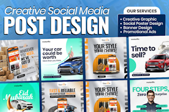 custom social media posts design and ad design