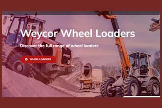 design heavy equipment rental shopify store heavy construction equipment website
