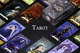 draw amazing illustration for card game, tarot card