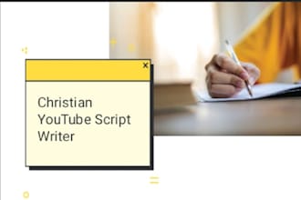 write christian scripts for youtube audience