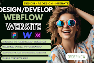 design, redesign or develop responsive webflow website, convert figma to webflow