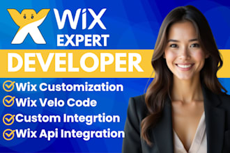 develop, customize wix website design, wix velo fix bugs wix velo code, editor x