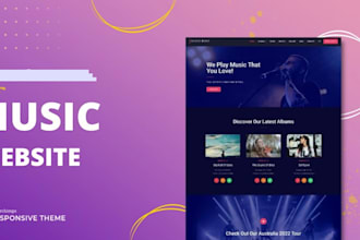 create music website or music studio directory website with ecommerce