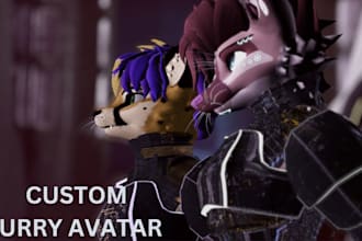 create high quality vrchat avatar 3d vtuber model furry nsfw animaze avi