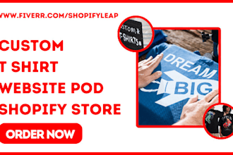design custom t shirt print on demand printfy printful shopify store website