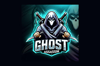 do awesome ghost assassin esports mascot logo for your brand