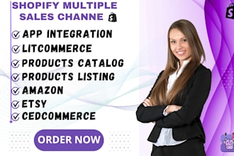 do shopify store multiple sales channel amazon etsy ebay litcommerce cedcommerce