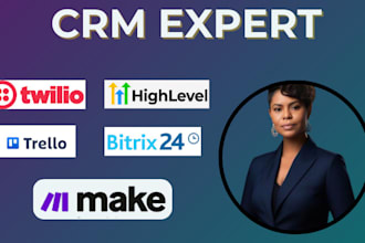 automate make com airtable twilio bitrix24 gohighlevel trello api intregration