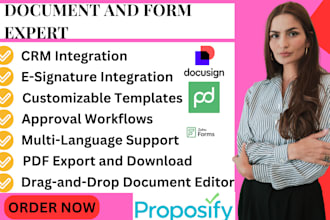 create proposify docusign pandadoc jotform zohoform document and form builder