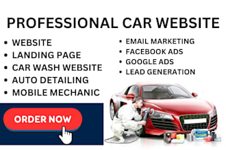build a mobile mechanic website for auto detailing and car wash maintenance