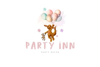 design balloons party decor event birthday logo