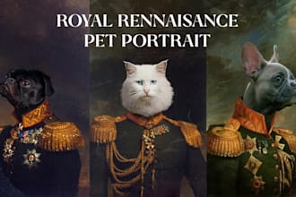 draw royal rennaisance pet portrait