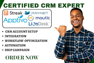 setup streak apptivo nimble sugarcrm  scoro mautic liondesk highrise raynet crm