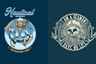 create amazing nautical marine logo design