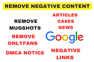 remove mugshots articles cases false bad news delete negative links from google