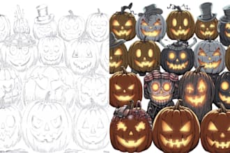 do 2d game art, including characters, props, icons, and assets
