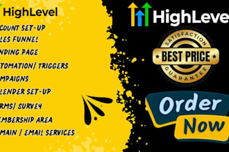 set up gohighlevel CRM, funnels, and automation for you