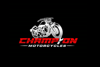 do modern high quality motorcycle, garage logo design