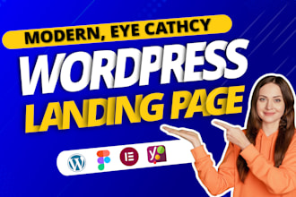 design wordpress landing page elementor , homepage design