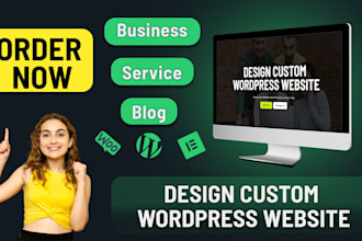 design wordpress website for business, service, or blog