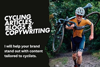 write expert articles for your cycling blog or website