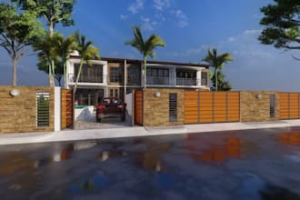create a 2d drafting and 3d modeling for residential or commercial buildings