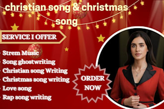 be your christian, worship, christmas song ghostwriter and your music producer