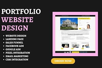 design business personal portfolio website blog landing page business sales