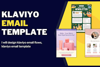 design professional klaviyo email flows and email template